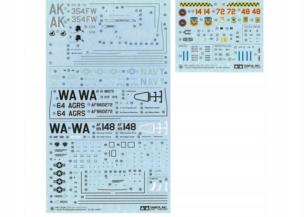 TAMIYA 61106 model 1:48 samolot F-16C/N "Aggressor/Adversar