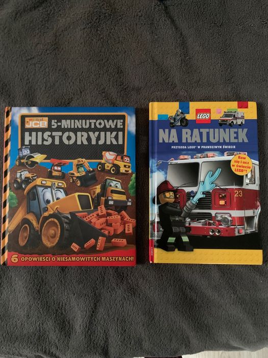 2 Książeczki pojazdy Lego JCB