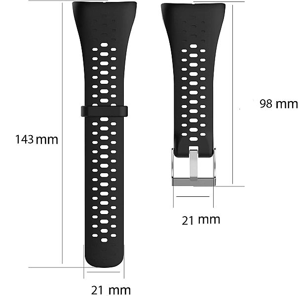 Opaska / Pasek Braders do Polar M400 / Polar M430 czarny