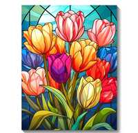 Haft diamentowy 30x40 Tulipany