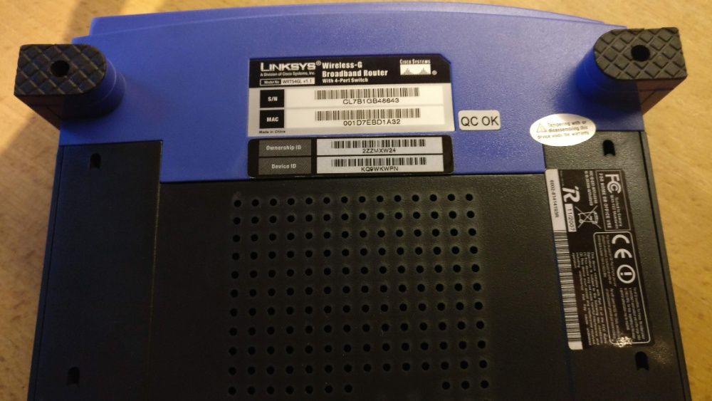 Router Linksys WRT54GL 2.4GHZ Tomato