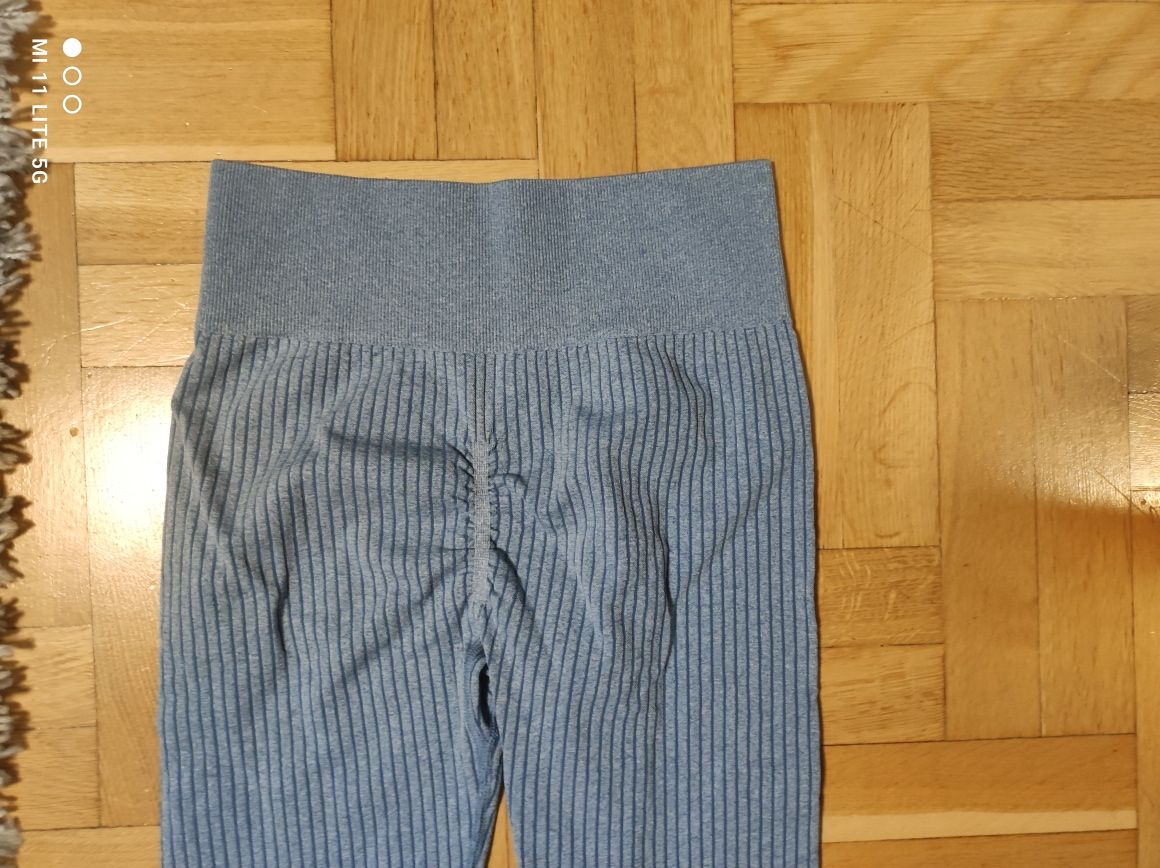 Nowe legginsy paski pasy specjalny szew Glamour r. M