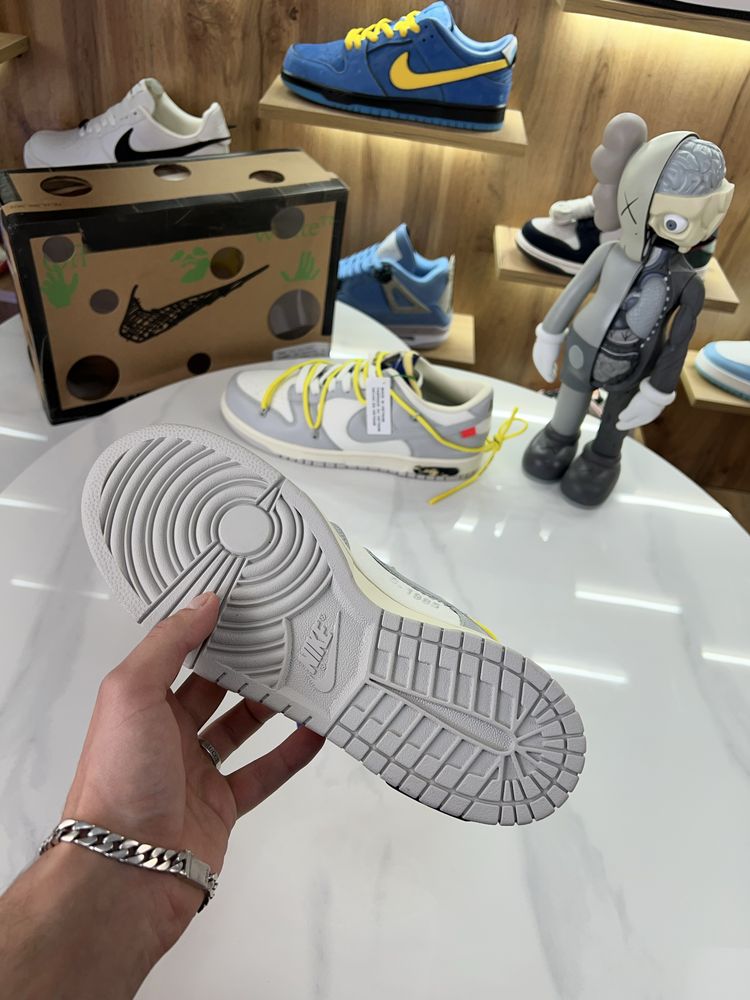 Кросівки Nike Dunk Low x Off-White lot 05 Grey / Yellow