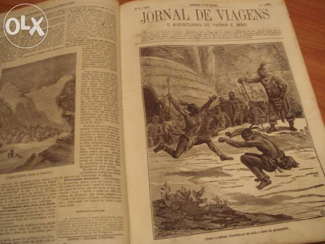 Livro antigo Jornal de viagens 1879