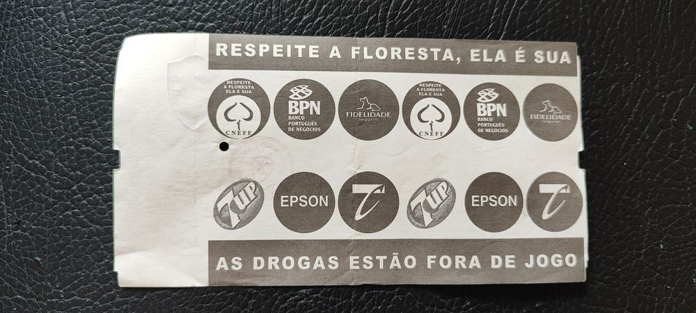 Bilhete Salgueiros - Sporting 1999 / 2000