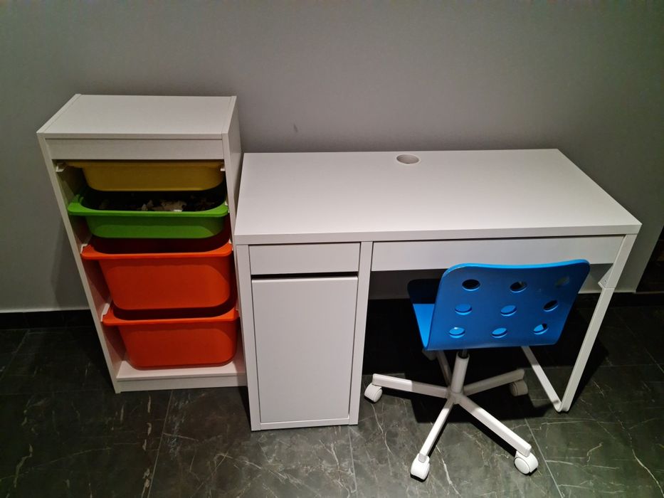 Biurko + krzesło + organizer IKEA – super stan!