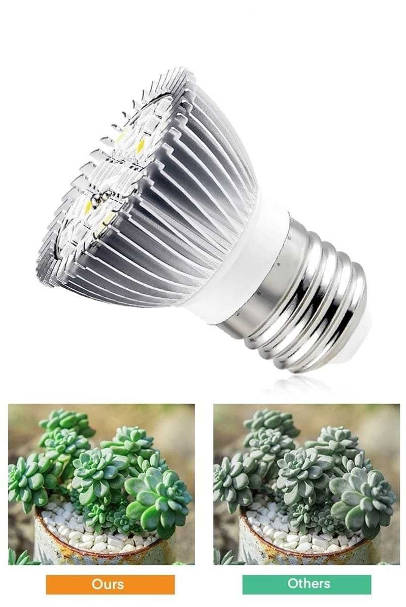 Светодиодная лампа 18W полного спектра для выращивания растений