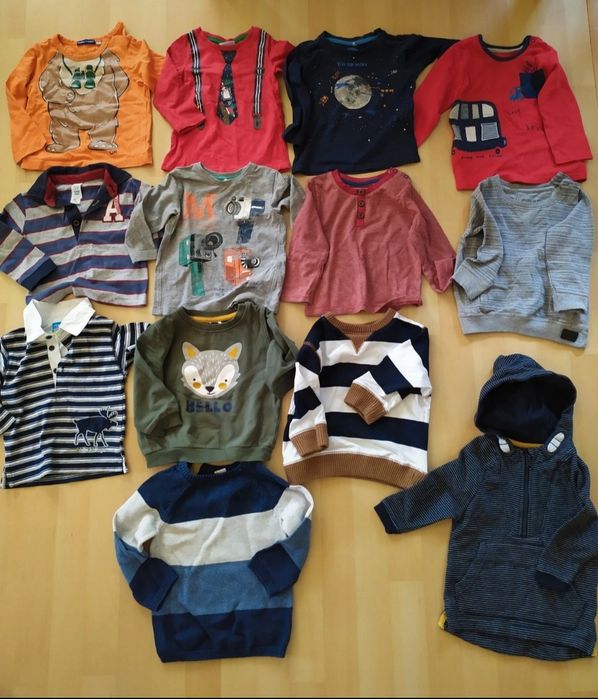 16 sztuk Bluzy dziecięce niemowlęce 9-12 miesięcy 74/80 Sweter bluza