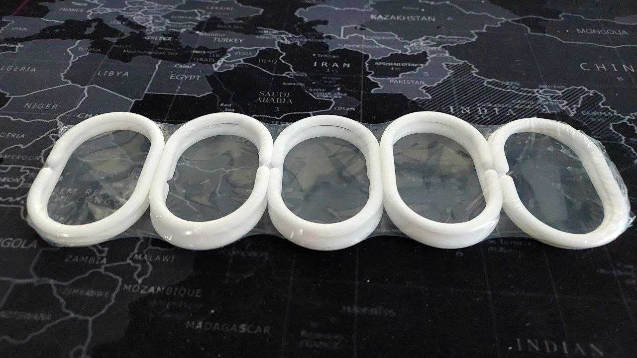 Кільця для штори у ванну