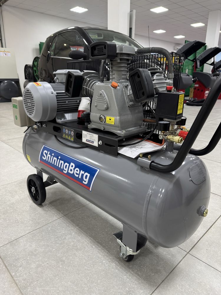 Компресор ShiningBerg LB40-100L. Ресивер 100л, 470 л/хв, 10 атм. 380 в