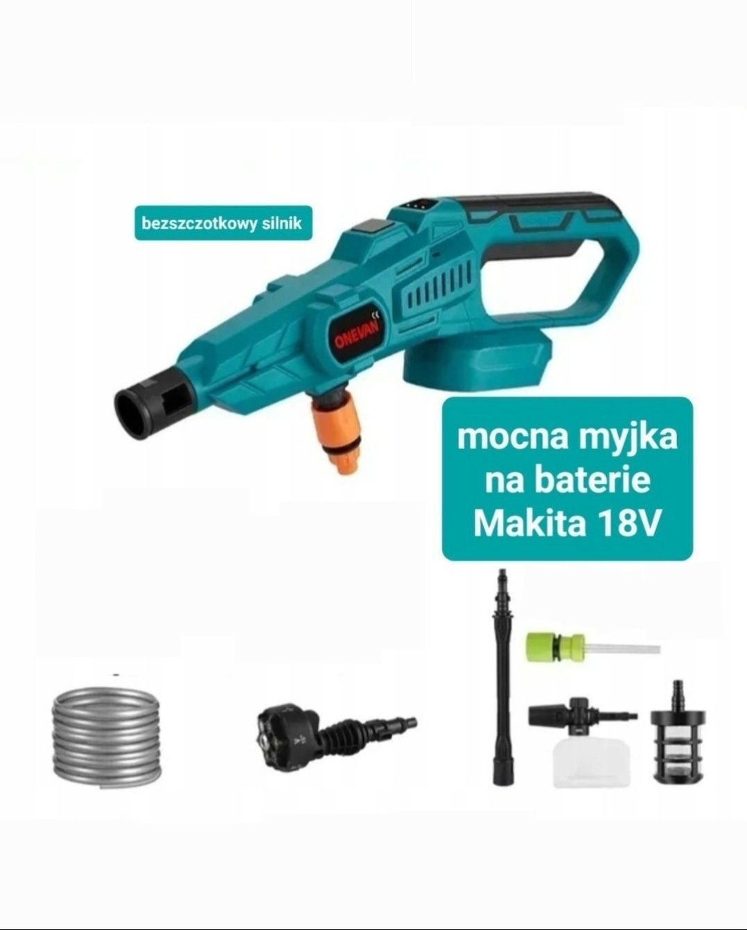 Myjka Ciśnieniowa Akumulatorowa do Baterii Makita 18V mocna!