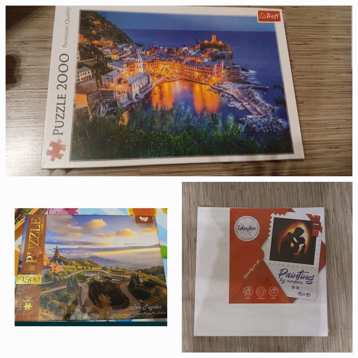 Puzzle Danco Toys 1500 Treff 2000(нові) та картина по номерам(нова)