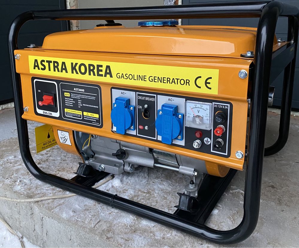 Розпродаж Бензиновий генератор с AVR 3,5 kVa Astra Korea AST 3600