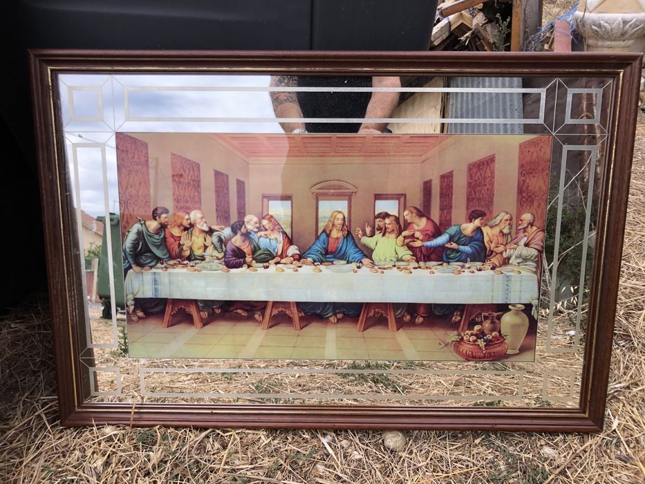 a ultima ceia quadro em estado impecavel, espelhado