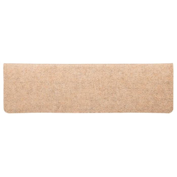 vidaXL Nakładki na schody, 10 szt., kremowe , 65x21x4 cm