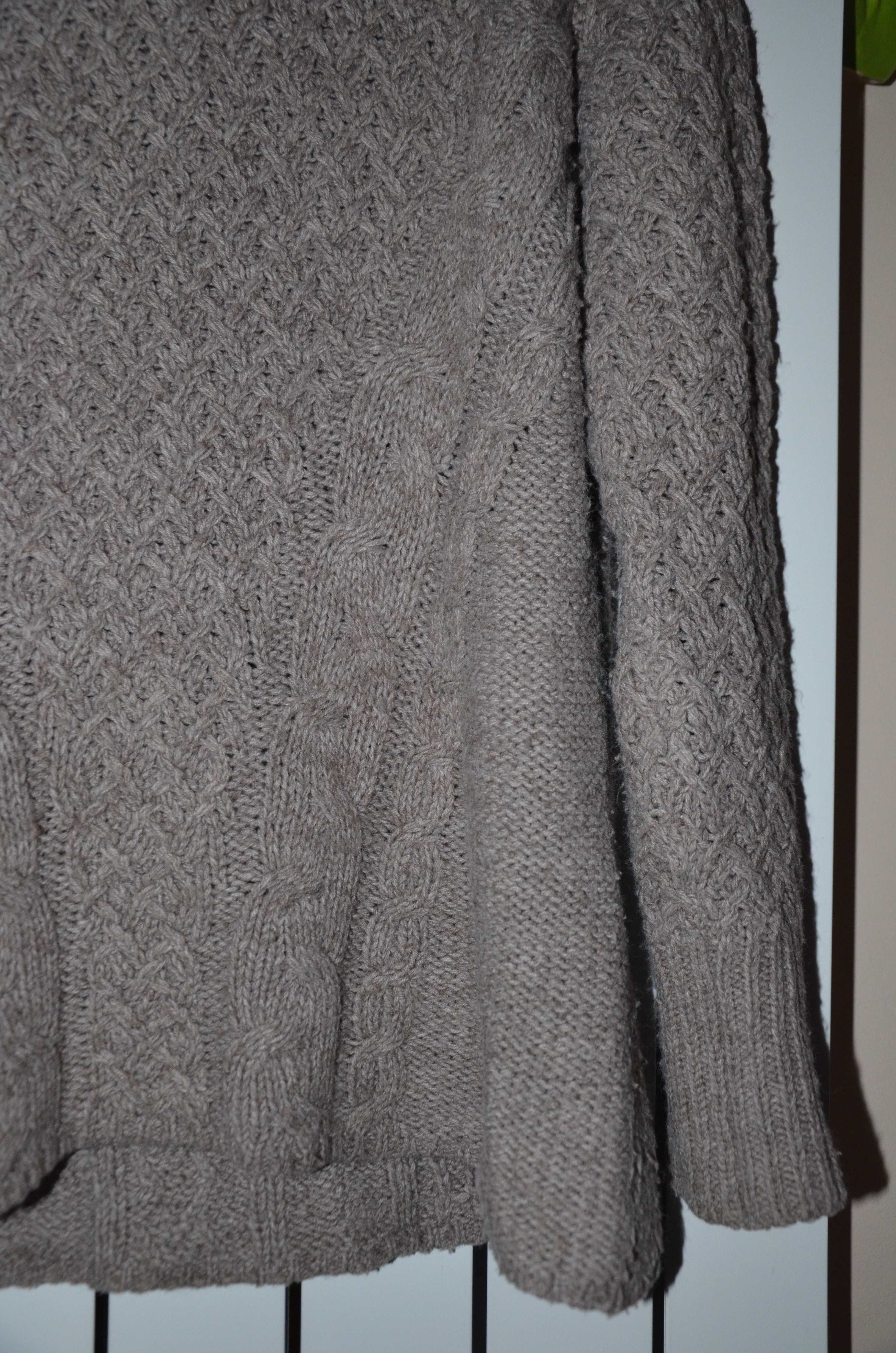 Sweter w warkocze z golfem Marks & Spencer r. 44