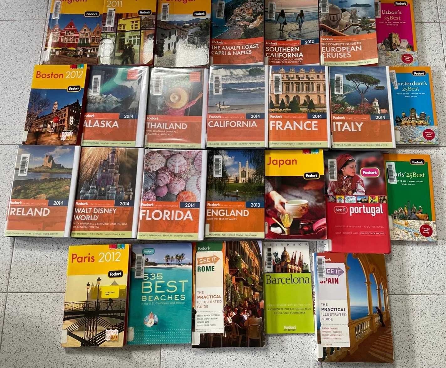 34 Livros & Guias Viagem/Mapas (Fodor´s)