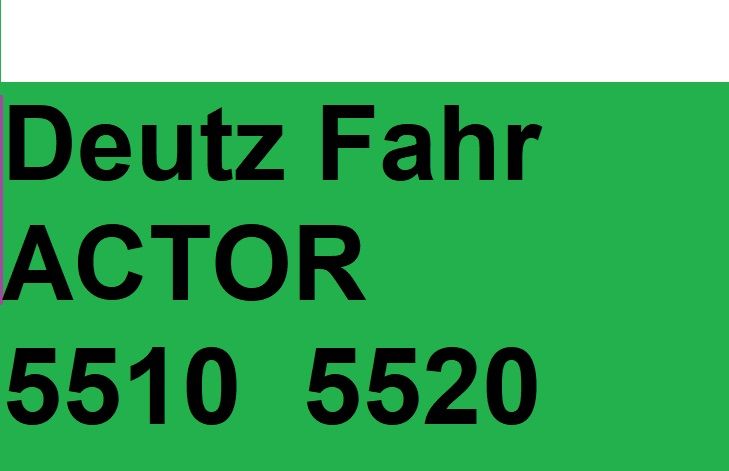 DEUTZ FAHR Kombajn ACTOR 5510, 5520 katalog części po POLSKU!