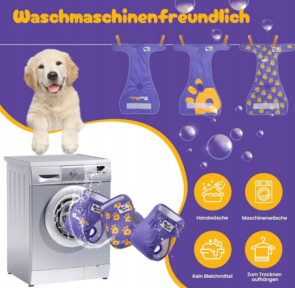 Oouipets‼️ Wielorazowa Pielucha dla Psa Kota Małpki • cena za 1. mam12
