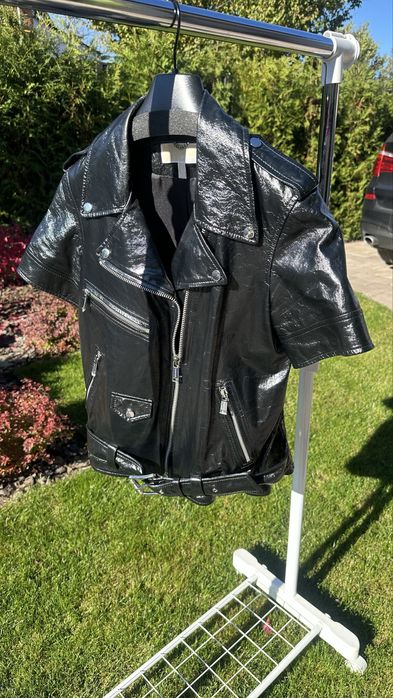 Кожанная куртка ( лак) MIKHAEL KORS