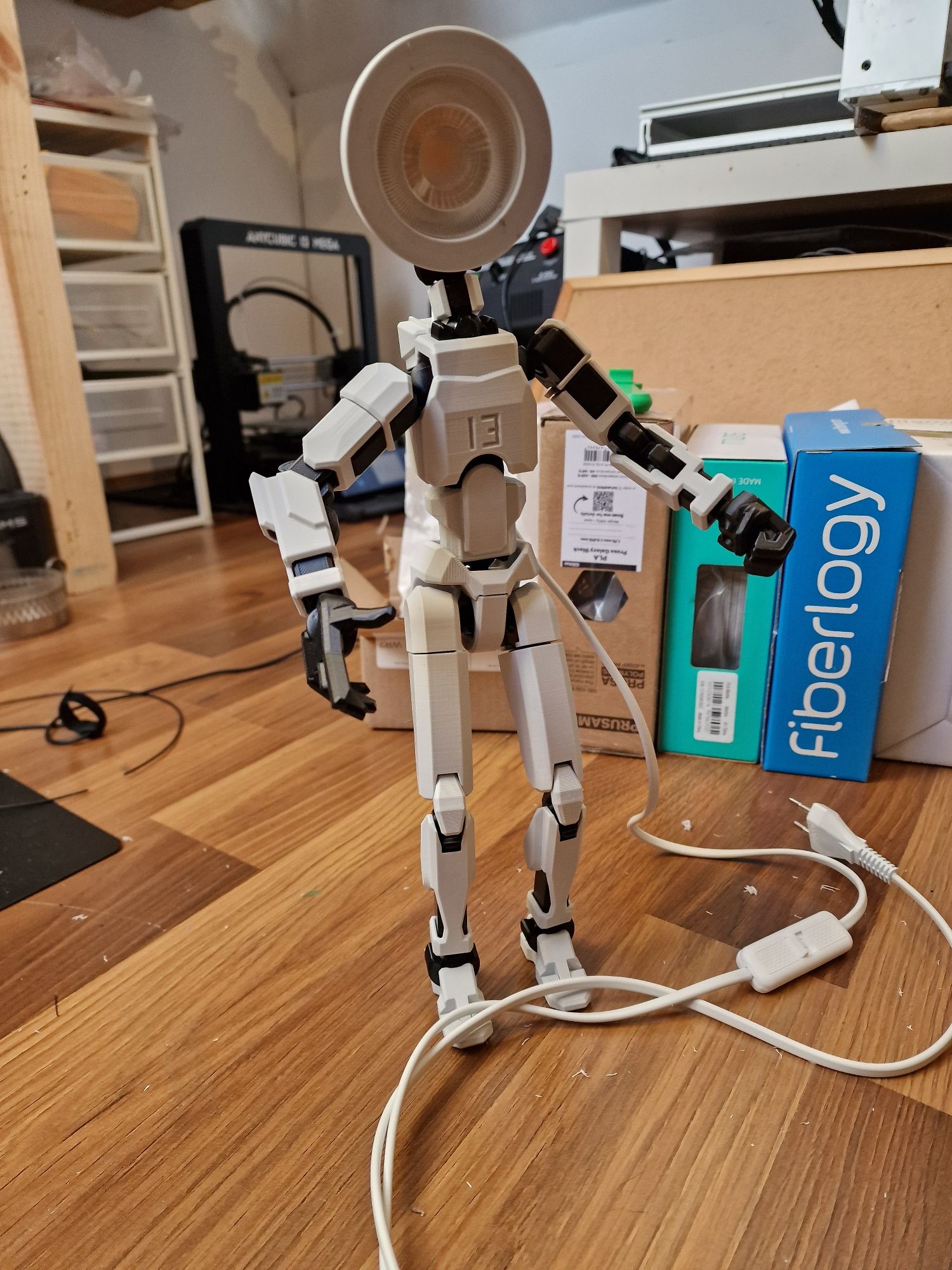 Lampka robot, druk 3D