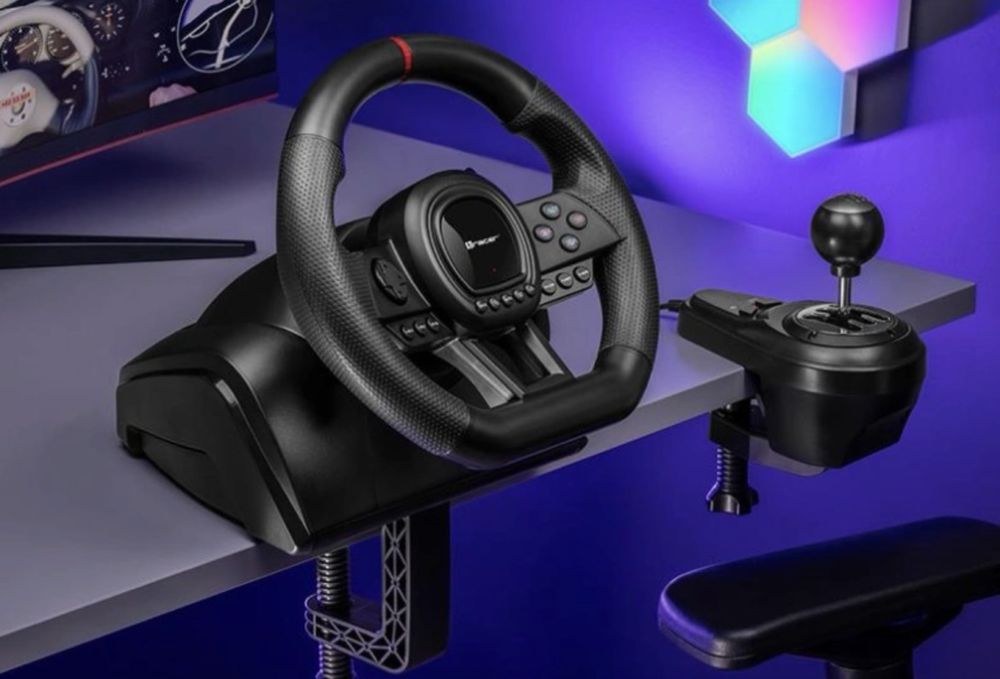 Кермо з педалями та коробкою передач