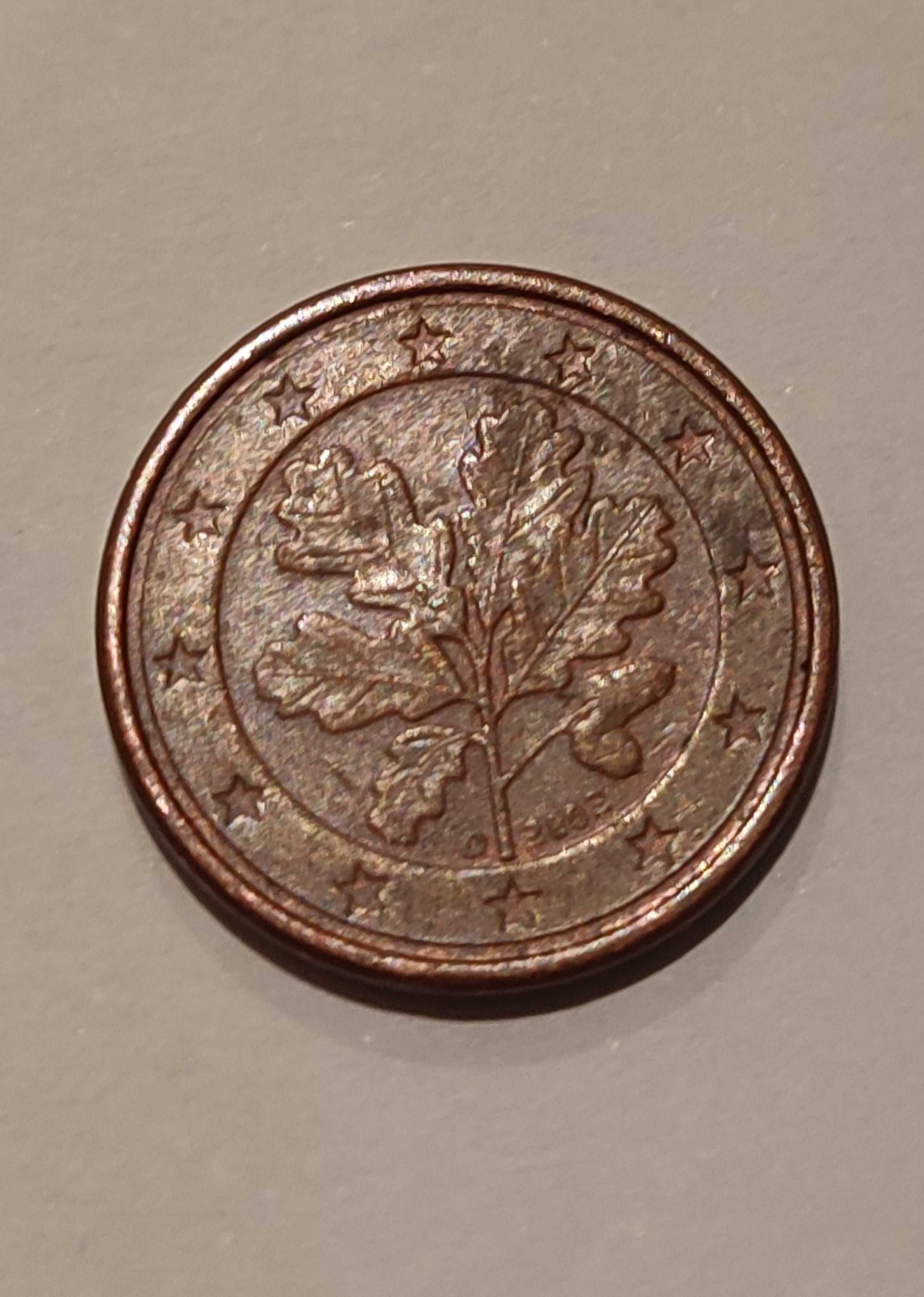 Moedas 1 cêntimo 2002 D e J