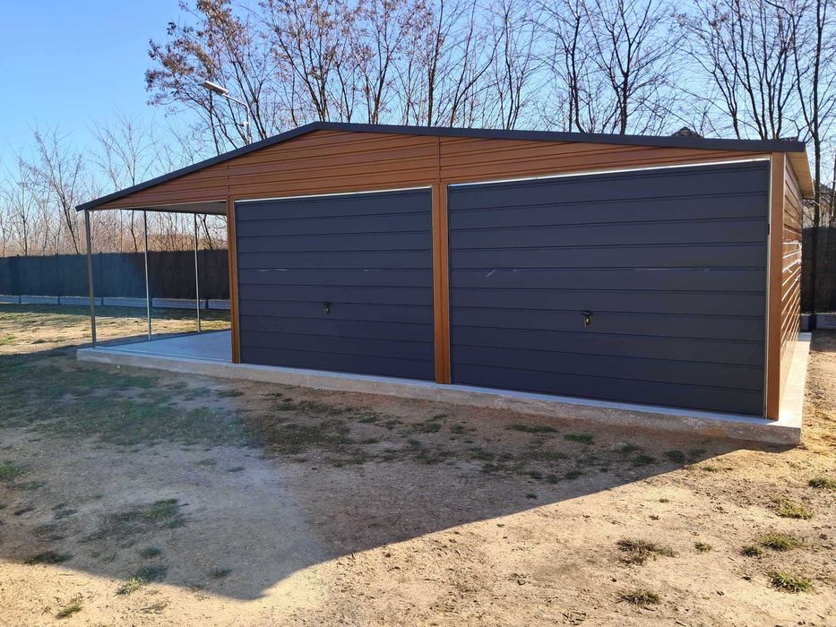 Garaż blaszany, wiata. WZMOCNIONY PROFILAMI. Producent. Cała POLSKA