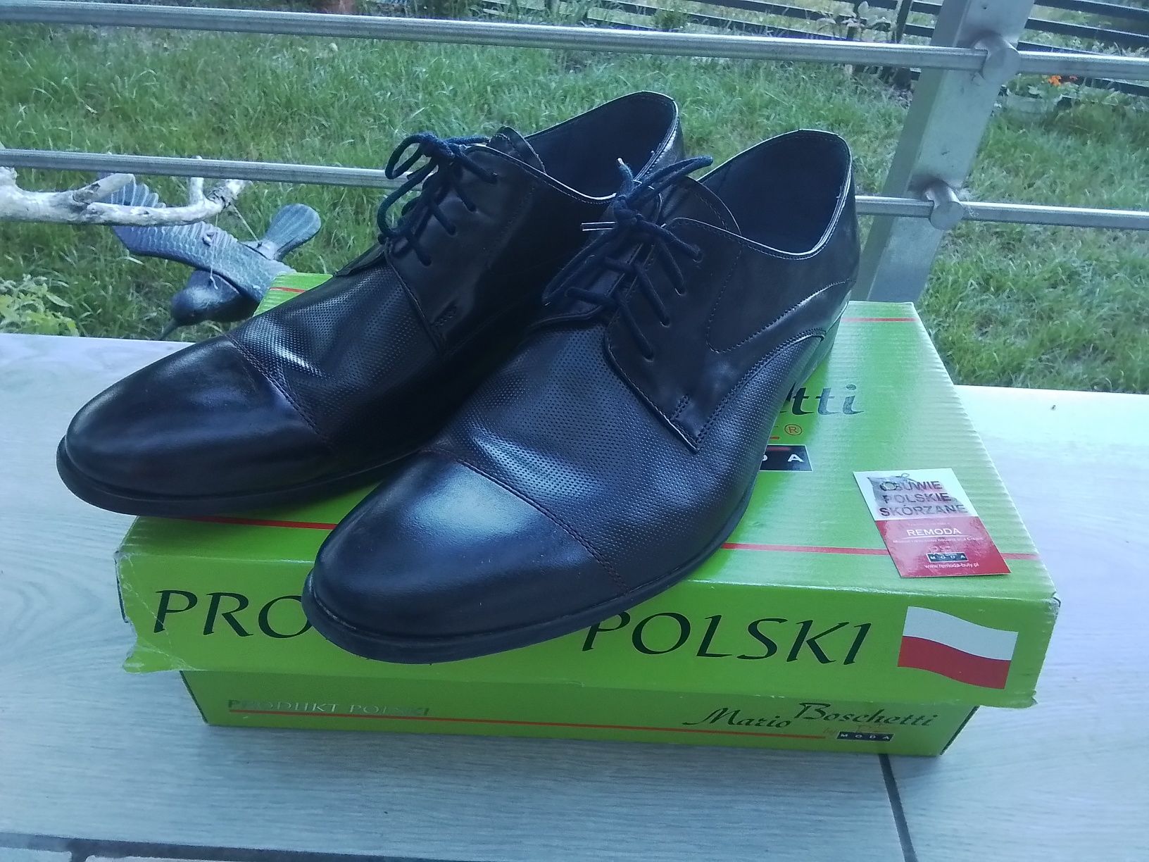 Buty męskie skórzane eleganckie rozm.42