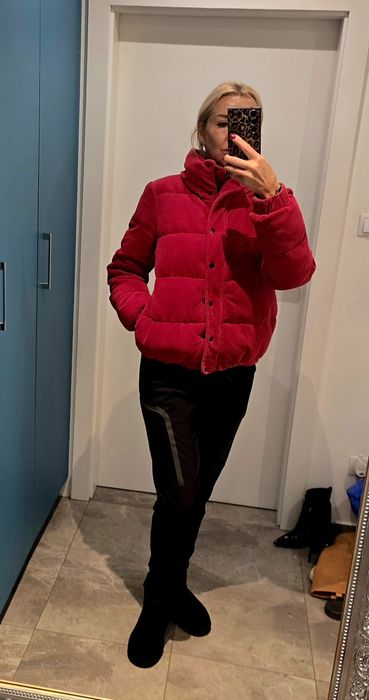 DKNY kurtka zimowa  welur aksamit M L