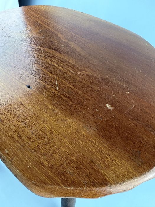 Taboret drewniany stolik kawowy ciosany krzesełko podnórzek