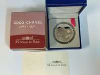 França/ Moeda 5 euros - 2008/ Coco Chanel/ Prata PROOF