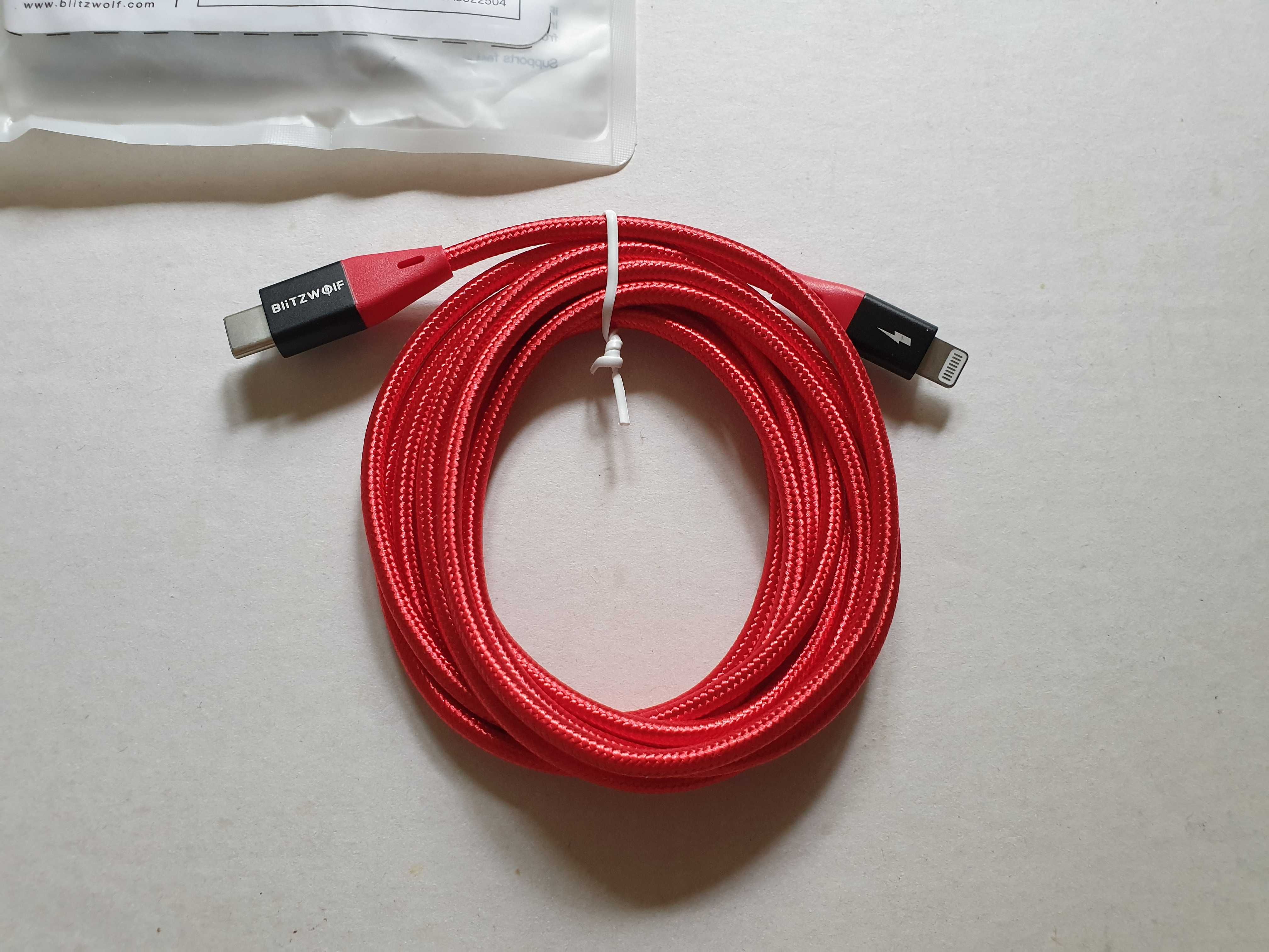 Blitzwolf BW-CL3 MFI сертифицированный type-c lightning кабель (1,8 м)