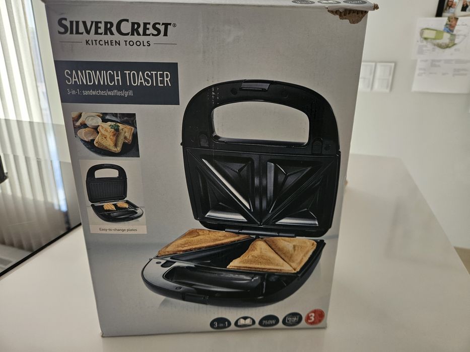 Torradeira de sanduíches/waffle/grill 3 em 1