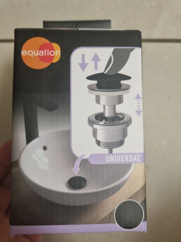 Korek spustowy ADJUSTABLE KLIK-KLAK regulowany czarny EQUATION