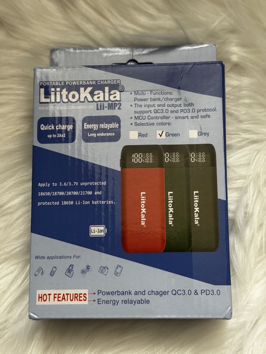 Ładowsarka LiitoKala Lii-MP2 Dual Bay18650/21700 i powerbank