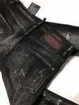 Czarne rurki podcierane jeans Dsquared2 pas 85c.