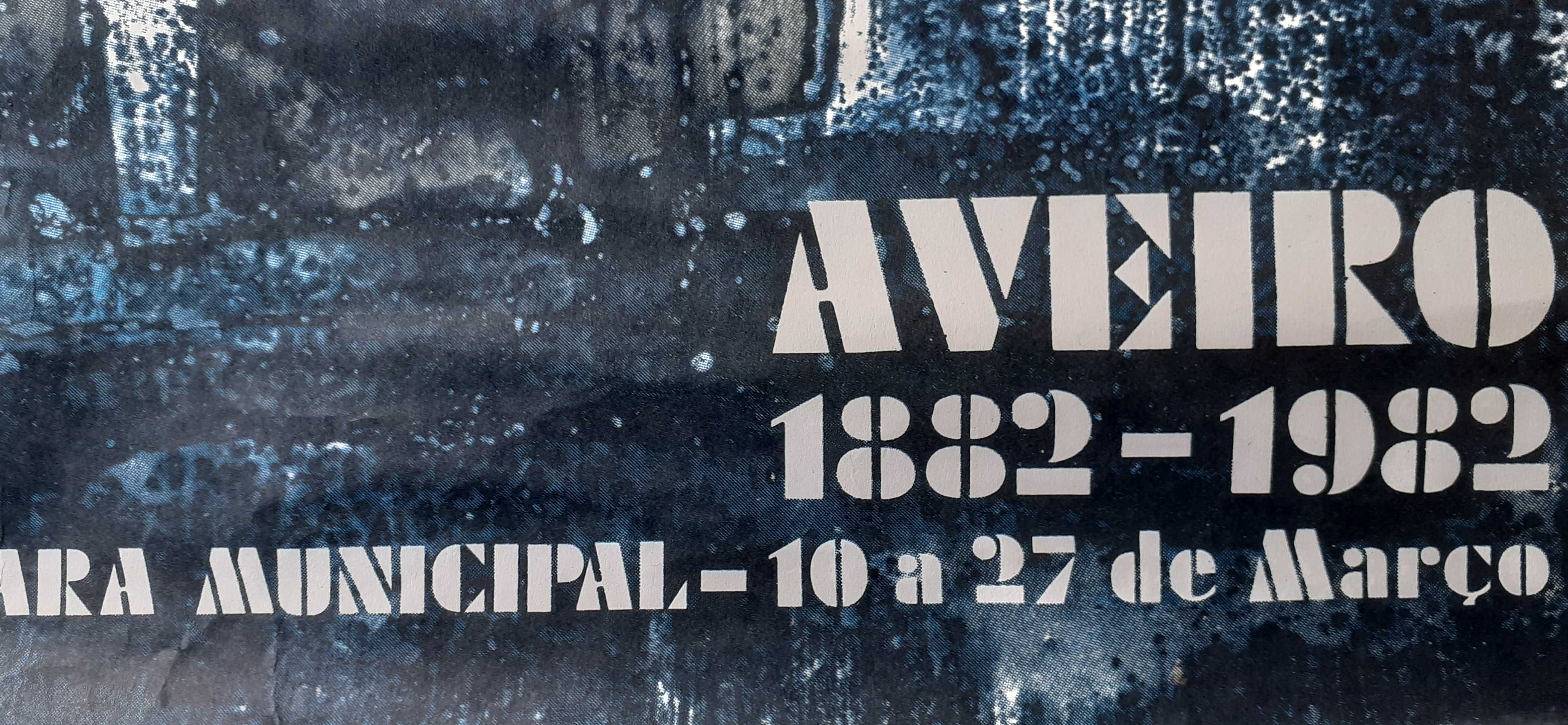 100 Anos de Artes Plástica - Cartaz / Poster Aveiro 1982 50x70 cm