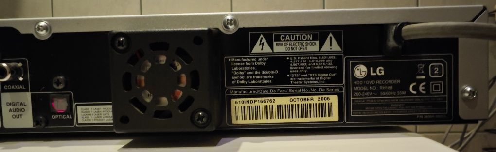 Nagrywarka DVD LG Electronic RH188 z VHS na DvD