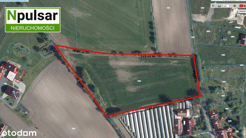 Działka usługowa w Czarnowąsach ul. Dolna