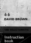 David Brown 3800, 995, 1200, 990, 880, 850, 1412, 1212, 885 instrukcja