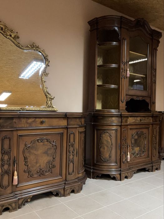 Stylowy Włoski Zestaw Komplet Komoda + Witryna Kredens meble stylowe