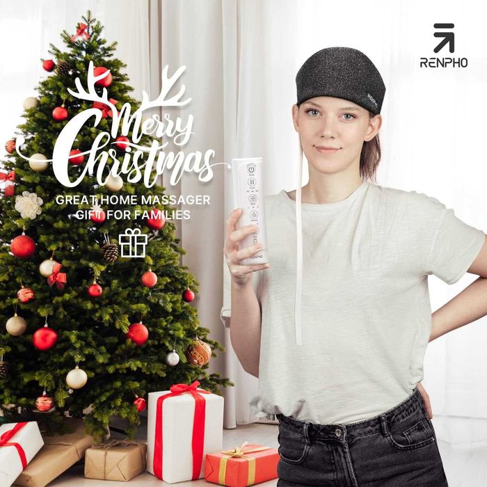 RENPHO Przenośne urządzenie do masażu głowy z 3 trybami, 2 grzałkami