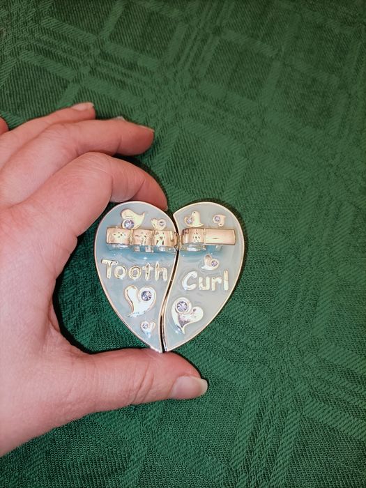 Prezent chrzest roczek Szkatułka pierwszy ząbek Silverplated