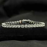 Преміум тенісний браслет з діамантами (муассанітами) 11,4 ct