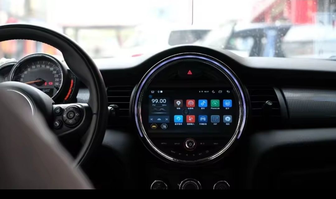 Rádio Mini F55 F56 Android 14 (Novo)