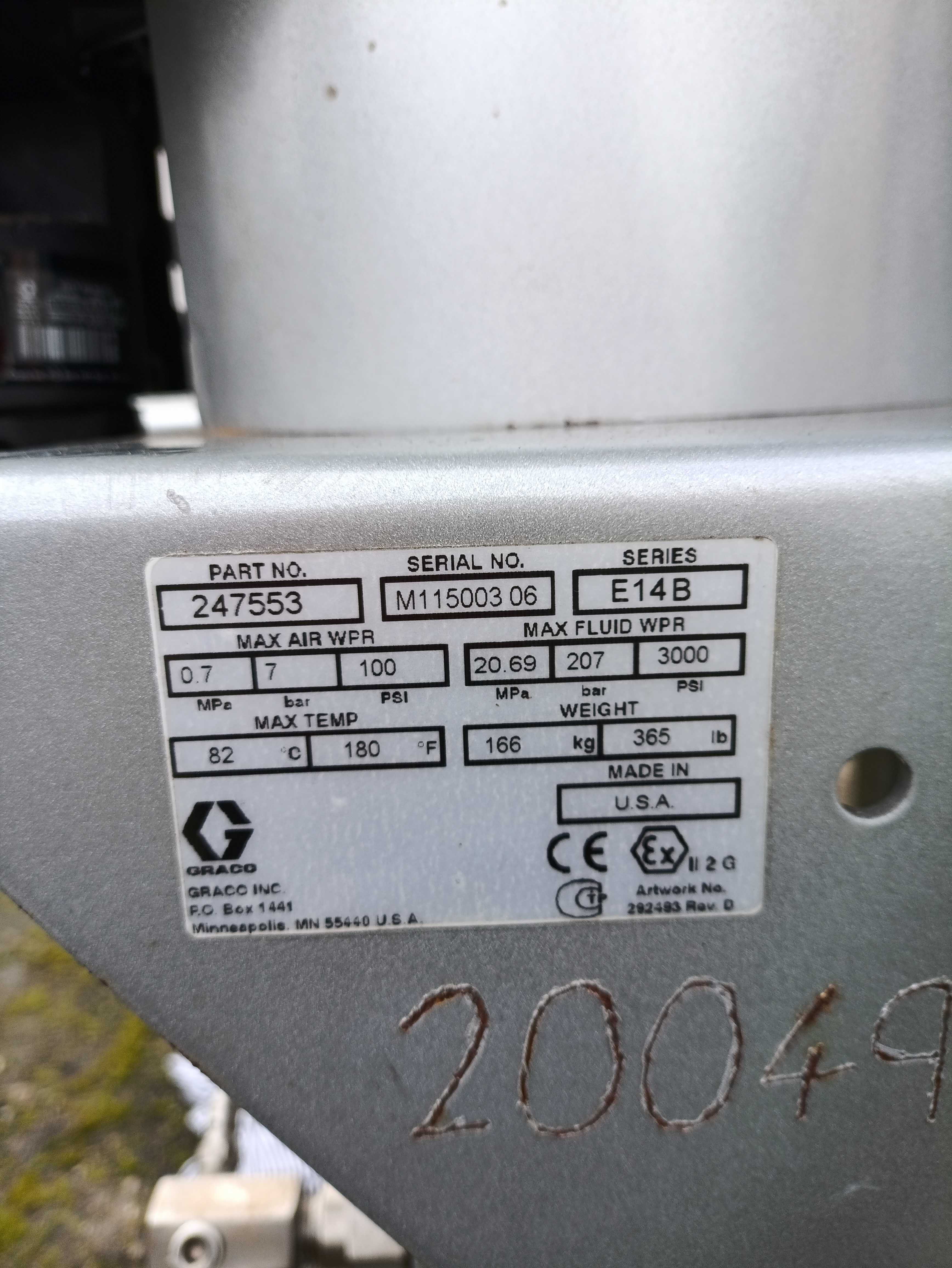 Ciśnieniowa myjka pneumatyczna GRACO Hydra-Clean 30:1 - NIEUŻYWANE!!