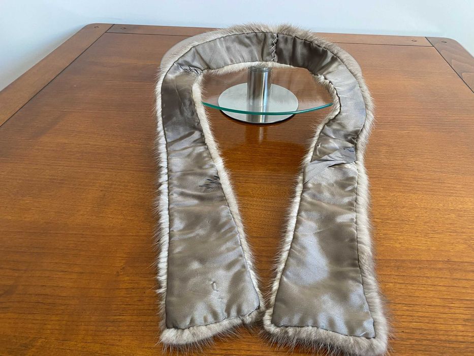 Kapelusz Z Futra Norek / Kołnierz Futrzany Vintage Lata 60-70