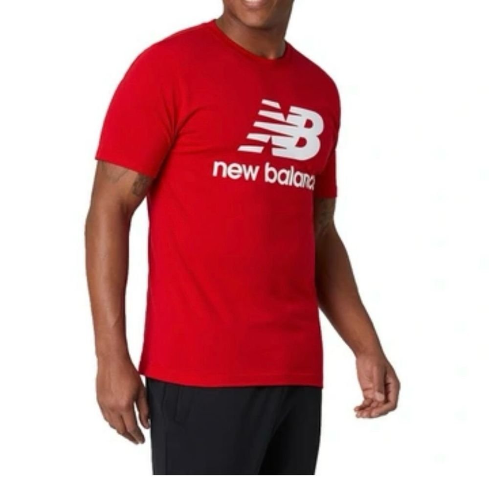 Нова футболка New Balance Big Logo червона з білим С М і Л розмір