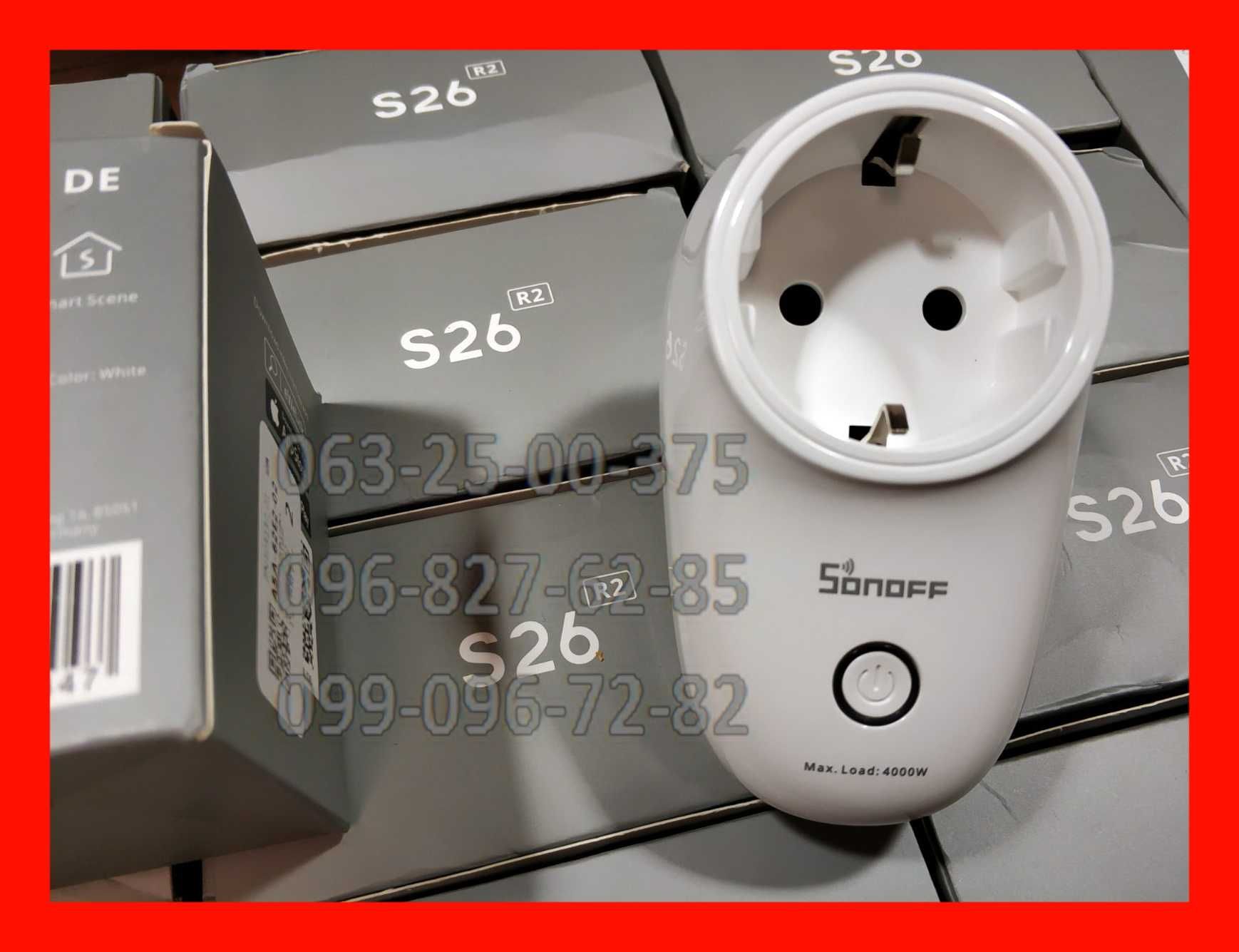 23.04.24 Sonoff S26 R2 - Wi-Fi розетка 16А,  3,5 кВт Smart Plug